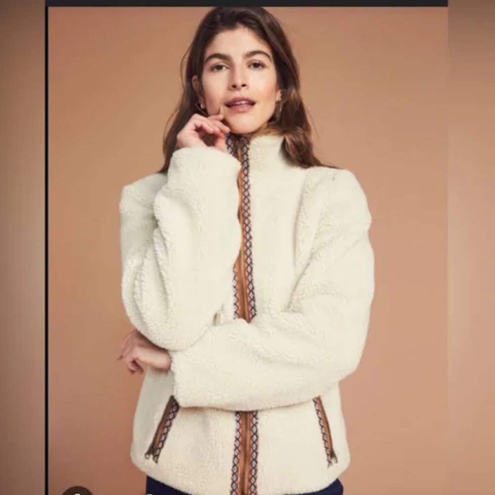 Faherty Cream Teddy Jacket Cozy and Stylish